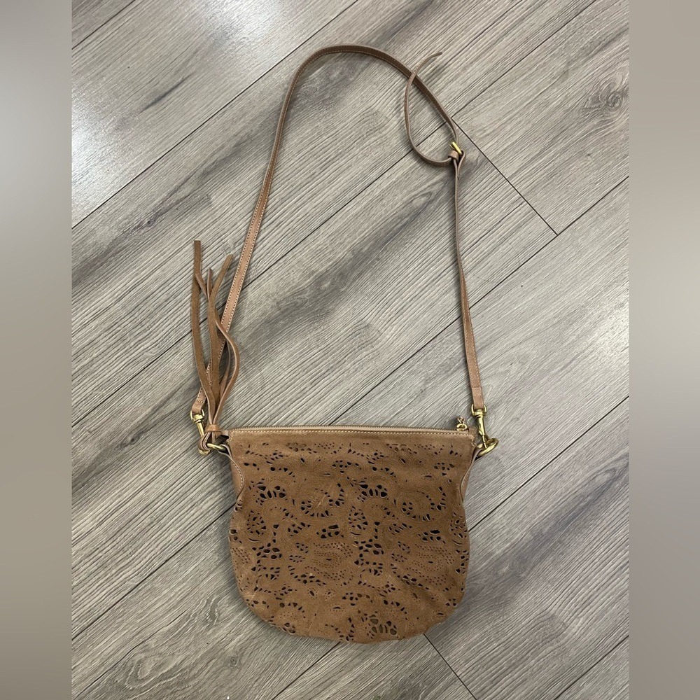 Johnny Was Flore Italian Suede Saddle Bag Boho